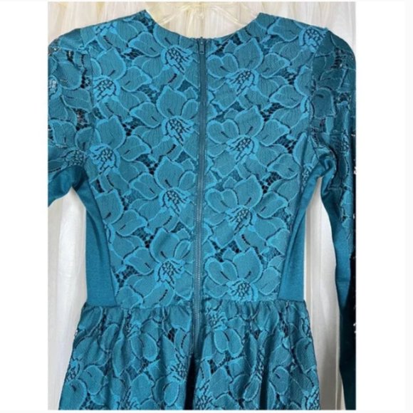H&M Teal Lace Midi Dress NWT - Picture 3 of 5